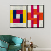 Color in Motion - Contemporary Artistry Meticulously Crafted with Woven Threads